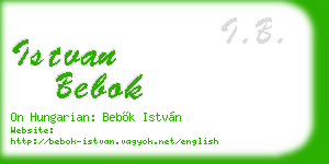 istvan bebok business card